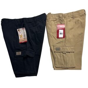 Lot of 2 Levis Boys Relaxed Cargo Shorts  Black Harvest Gold Size 16  NEW